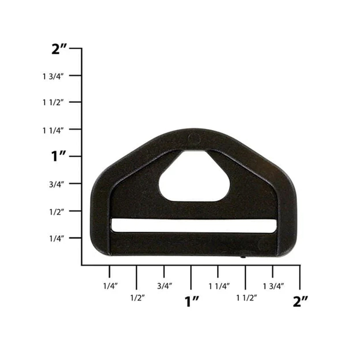 1 1/2" Black, Strap Loop with Snap Hook, Plastic