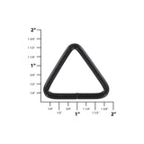 1 1/2" Matte Black, Welded Triangle Ring, Steel