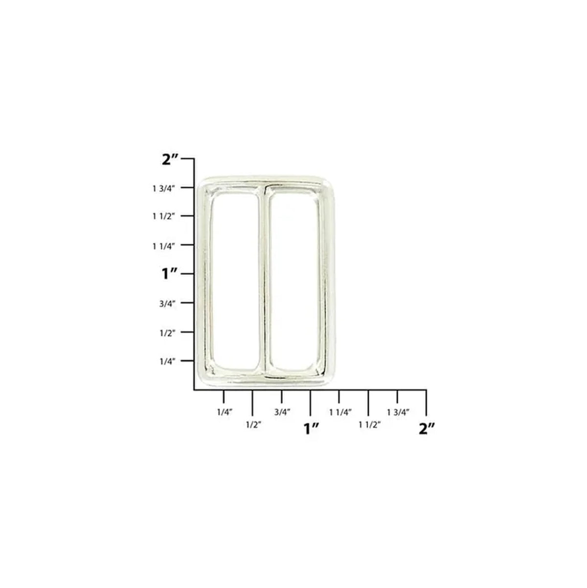 1 1/2" Nickel, Cast Concave Slide, Zinc Alloy