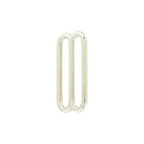 1 1/2" Nickel, Cast Rounded Tri Bar Slide, Zinc Alloy