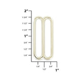 1 1/2" Nickel, Cast Rounded Tri Bar Slide, Zinc Alloy