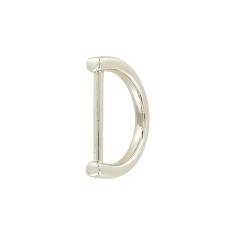 1 1/2" Shiny Nickel, D-Ring Handle Loop, Zinc Alloy