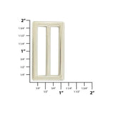 1 1/2" Shiny Nickel, Cast Strap Tri Glide Slider, Zinc Alloy