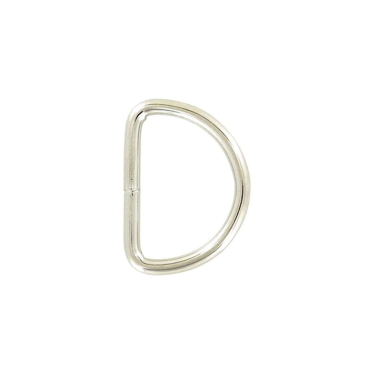 1 1/2" Nickel, Welded D Ring Low Profile, Steel