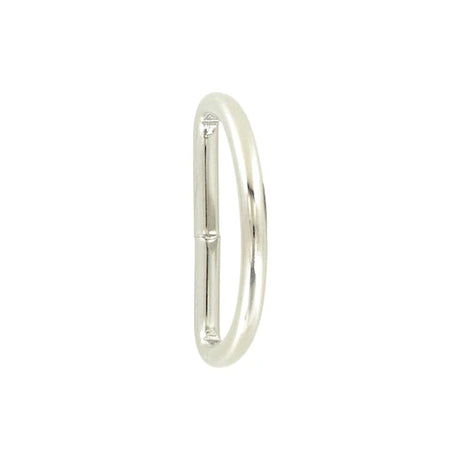 1 1/2" Nickel, Welded D Ring Low Profile, Steel