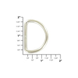 1 1/2" Nickel, Welded D Ring Low Profile, Steel
