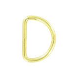 1 1/2" Shiny Brass, Welded D Ring, Steel