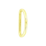 1 1/2" Shiny Brass, Welded D Ring, Steel