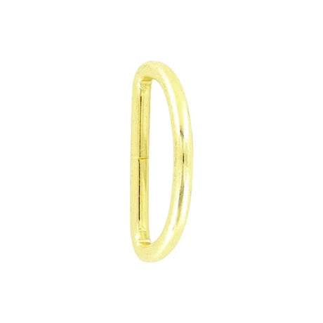1 1/2" Shiny Brass, Welded D Ring, Steel