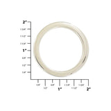 1 1/2" Shiny Nickel, Cast Flat Round Ring, Zinc Alloy