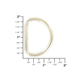 1 1/2" Shiny Nickel, Split D Ring, Steel