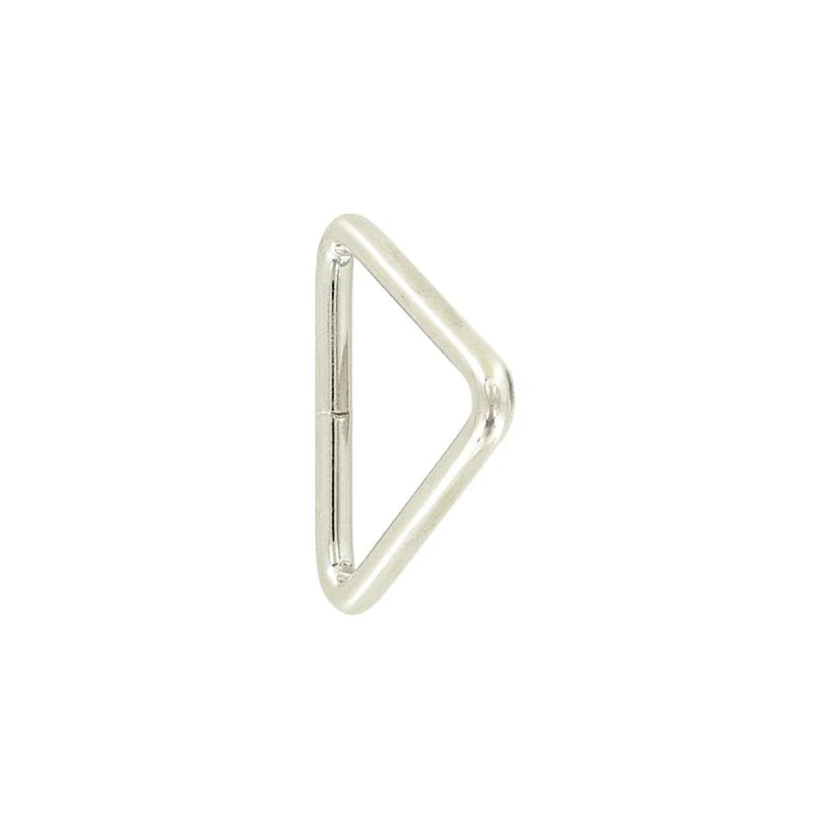 1 1/2" Shiny Nickel, Welded Triangle Ring, Steel