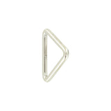 1 1/2" Shiny Nickel, Welded Triangle Ring, Steel