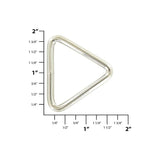 1 1/2" Shiny Nickel, Welded Triangle Ring, Steel