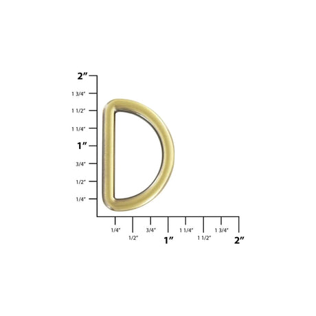 1 1/4"Antique Brass, Solid D Ring, Zinc Alloy