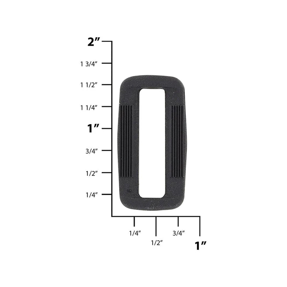 1 1/4" Black, Common Loop, Plastic