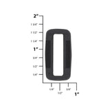 1 1/4" Black, Common Loop, Plastic