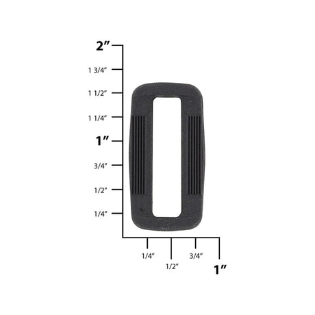 1 1/4" Black, Common Loop, Plastic
