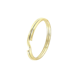 1 1/4" Brass, Split Key Ring, Steel