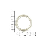 1 1/4" Shiny Nickel, Cast Round Ring, Zinc Alloy