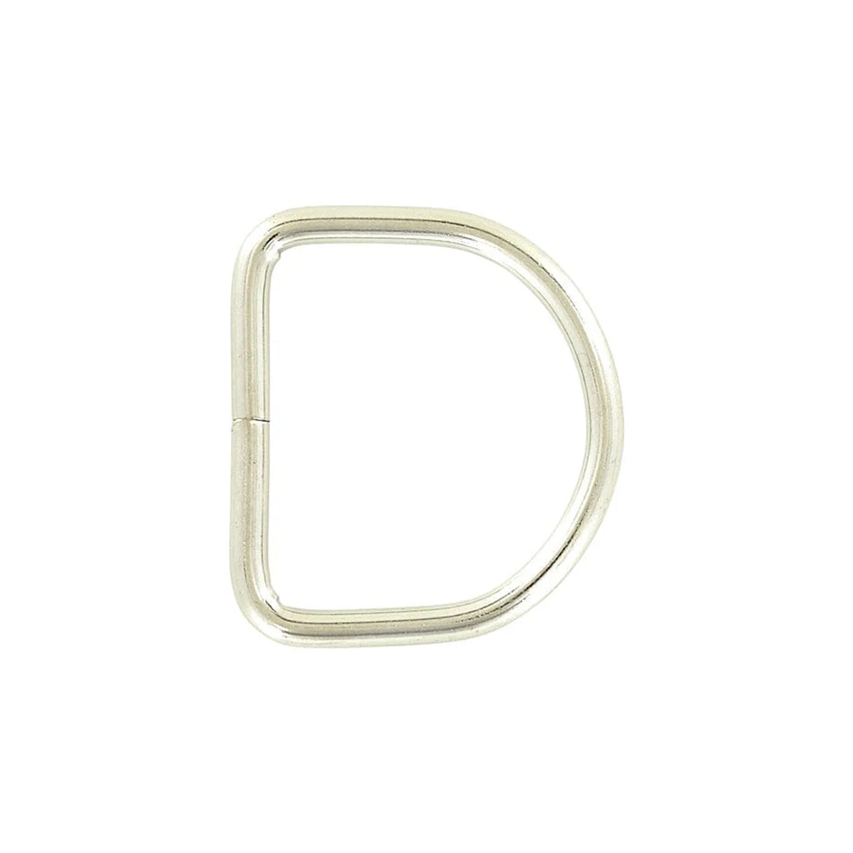 1 1/4" Nickel, Split D Ring, Steel