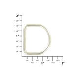 1 1/4" Nickel, Split D Ring, Steel