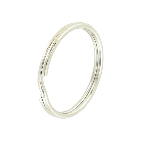 1 1/4" Nickel, Split Key Ring, Steel