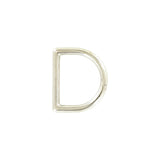 1 1/4" Shiny Nickel, Cast D-Ring, Zinc Alloy