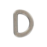 1/2" Antique Silver, Flat Cast D Ring, Zinc Alloy-PK5