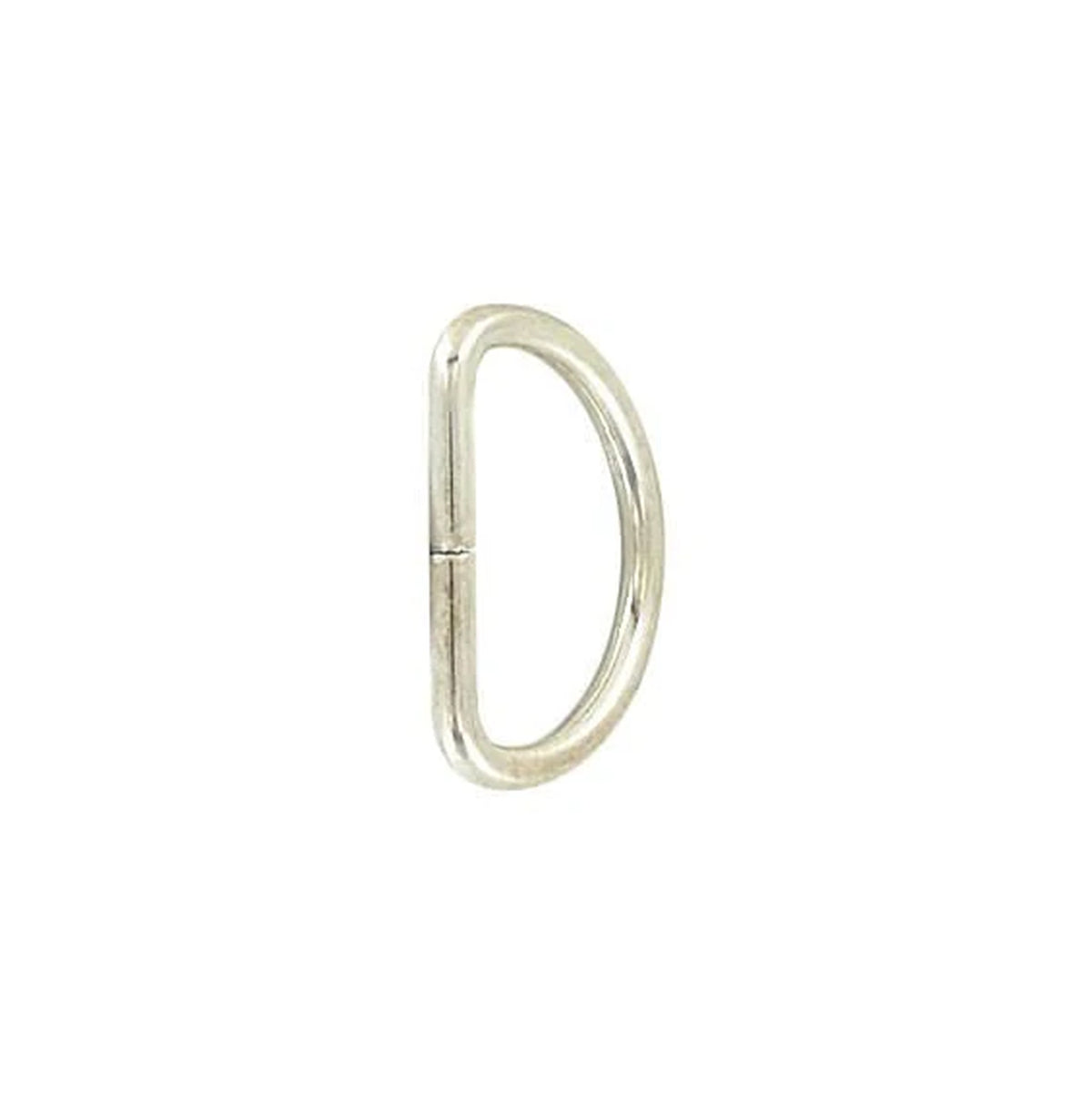 1/2" Shiny Nickel, Split D Ring Light, Steel