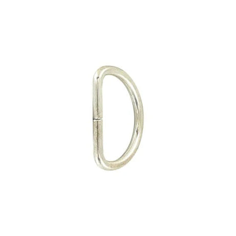 1/2" Shiny Nickel, Split D Ring Light, Steel