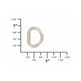 1/2" Nickel, Split D Ring, Steel