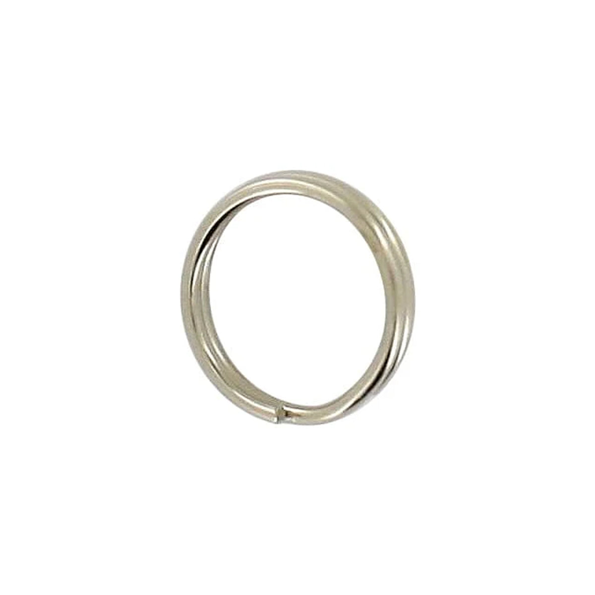 1/2" Nickel, Split Key Ring, Steel