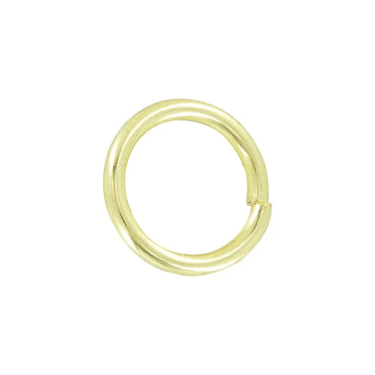 1/2" Shiny Brass, Split Round Ring, Steel