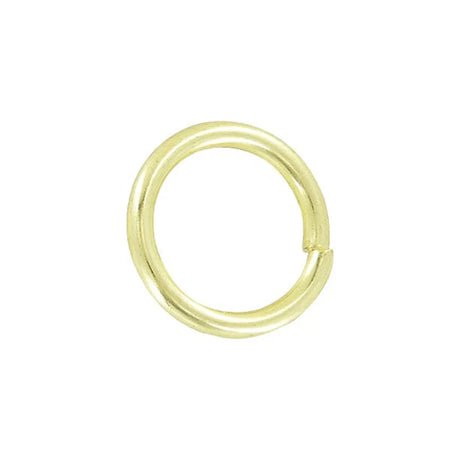 1/2" Shiny Brass, Split Round Ring, Steel