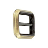 1" Antique Brass, Cast Beveled Cast Double Loop Slide, Zinc Alloy