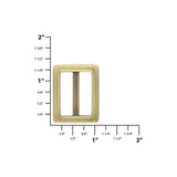 1" Antique Brass, Cast Strap Tri Glide Slider, Zinc Alloy