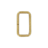 1" Antique Brass, Split Rectangular Ring, Steel