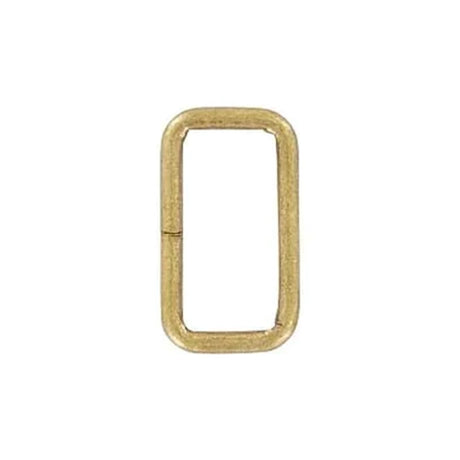 1" Antique Brass, Split Rectangular Ring, Steel