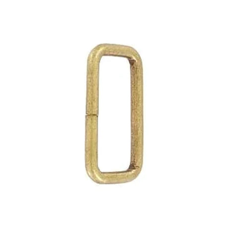 1" Antique Brass, Split Rectangular Ring, Steel
