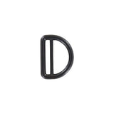 1" Black, Cast Double Loop D-Ring, Zinc Alloy