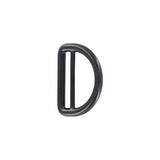1" Black, Cast Double Loop D-Ring, Zinc Alloy
