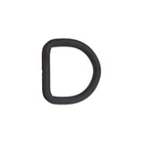 1" Matte Black, Rounded Welded D-Ring, Steel