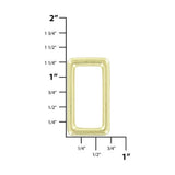 1" Brass, Cast Rectangular Ring, Solid Brass