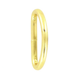 1" Shiny Gold, Split D-Ring Heavy, Steel