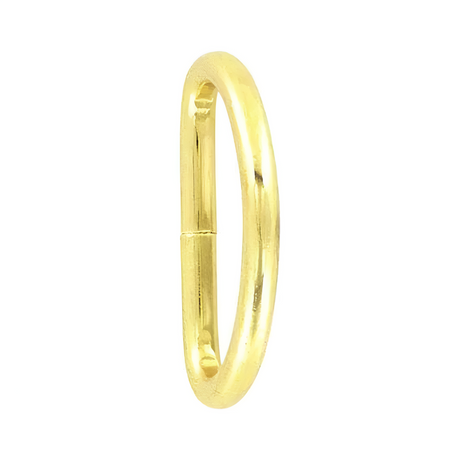 1" Shiny Gold, Split D-Ring Heavy, Steel