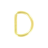 1" Shiny Gold, Split D-Ring Heavy, Steel