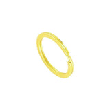1" Gold, Split Flat Key Ring, Steel