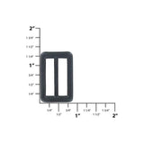 1" Matte Black, Cast Concave Slide, Steel