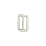 1" Shiny Nickel, Cast Beveled Cast Double Loop Slide, Zinc Alloy